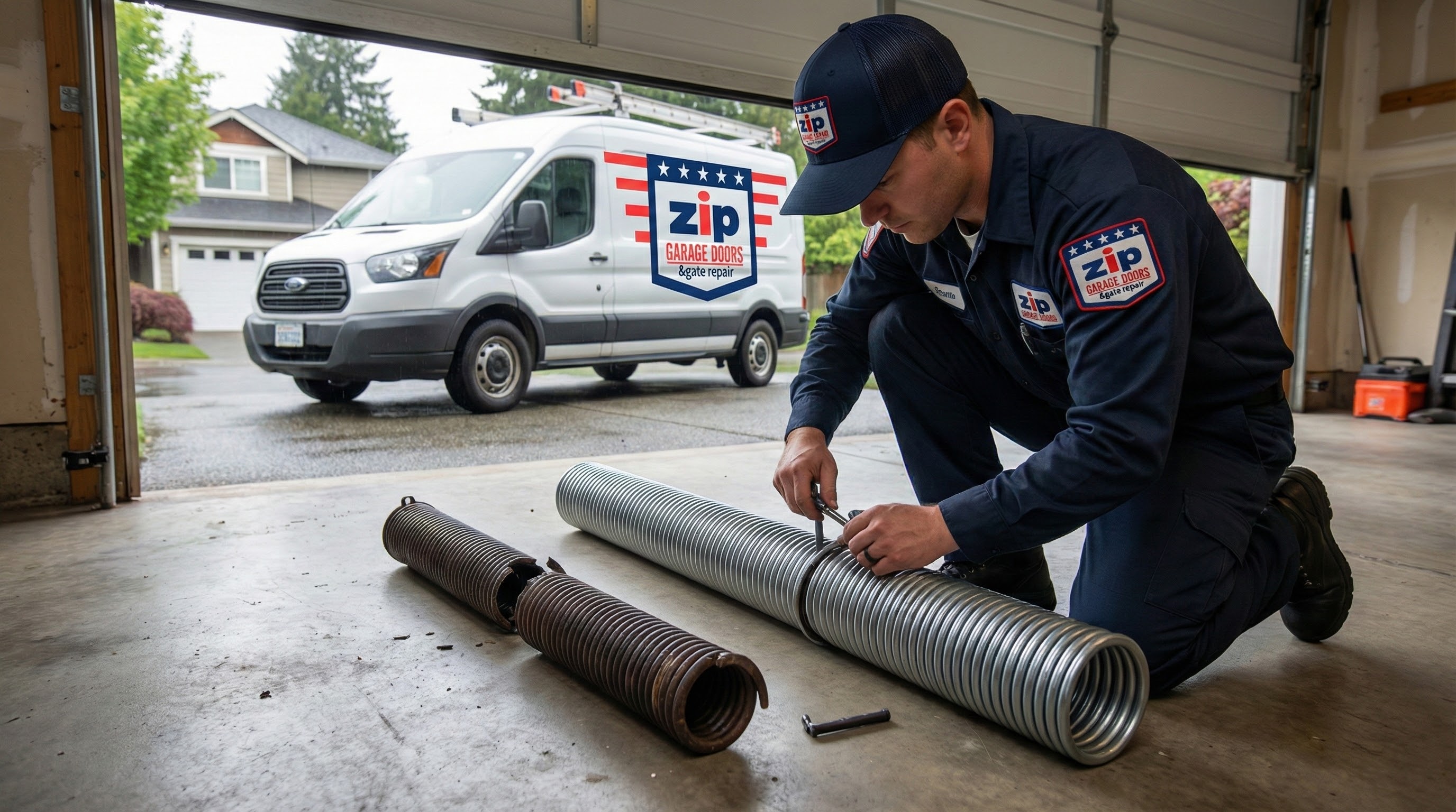 Garage Door Torsion Spring Replacement and Repair Service.jpg in Everett, WA